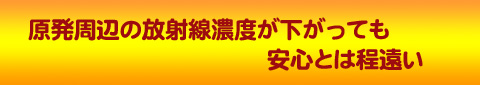 原発周辺の放射線濃度が下がっても安心とは程遠い
